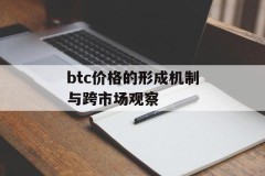 btc价格的形成机制与跨市场观察