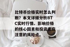 比特币价格实时怎么判断？本文详细分析BTC实时行情、影响价格的核心因素和投资者应注意的风险点。